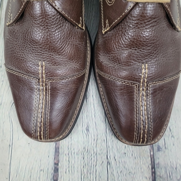 SANDRO | 9103 leather laceup split cap toe derby loafer shoes - Picture 5 of 11